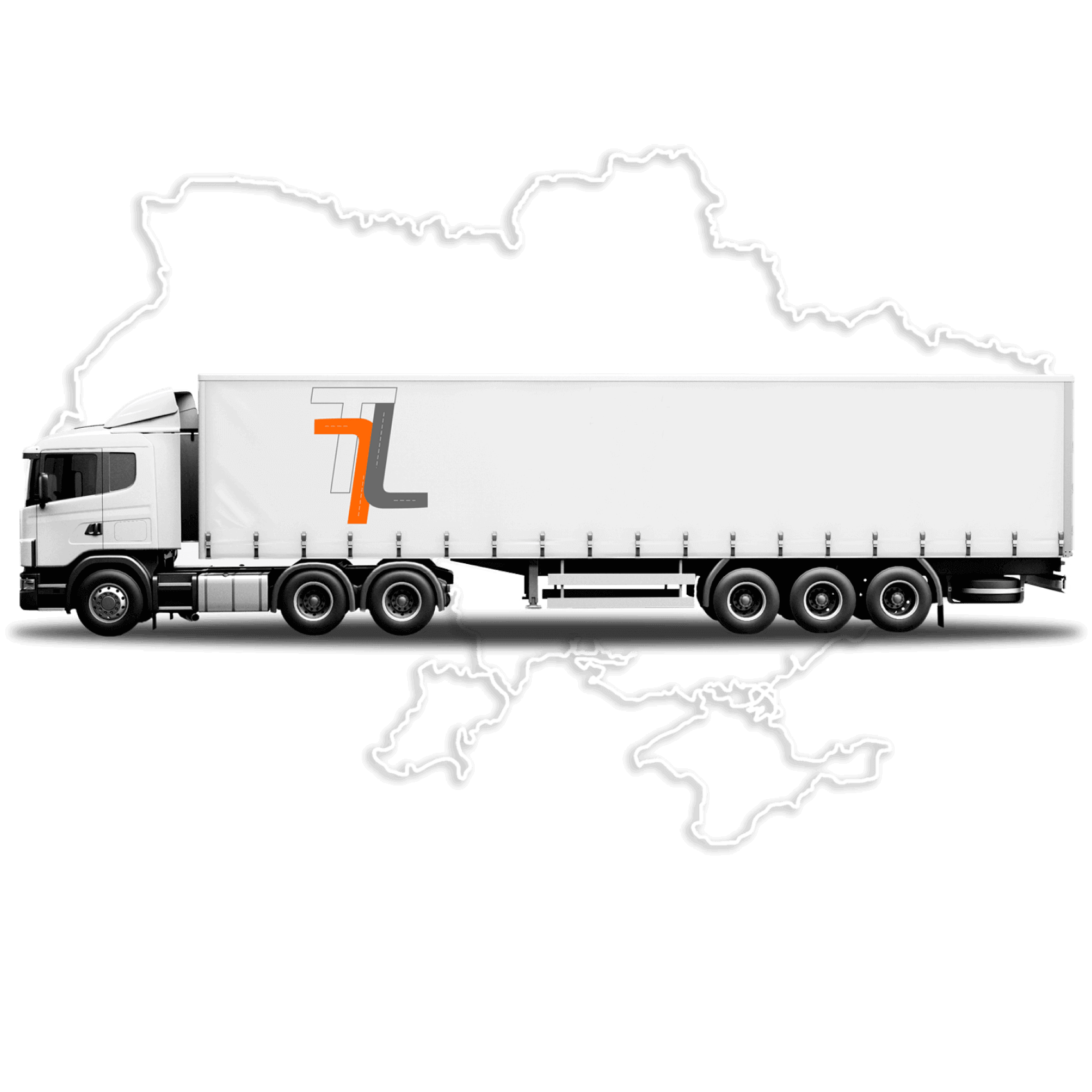 Лого транспортной логистической компании на грузовике